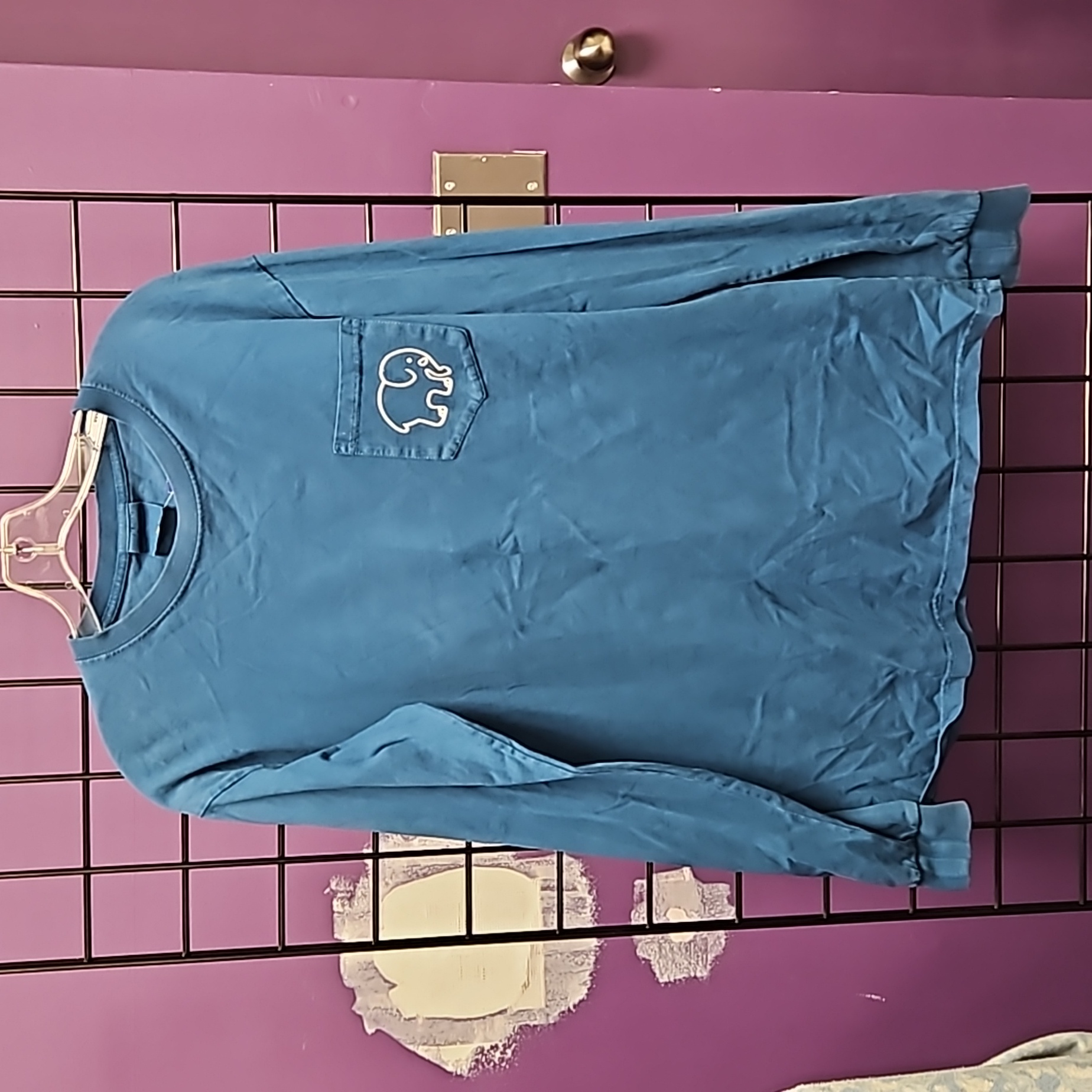 Women's Long Sleeve Shirt Ivory Ella Blue M
